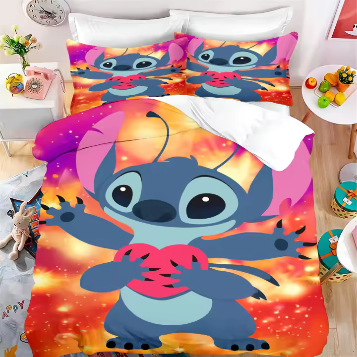 Set de Ropa de Cama de Alienígena de Dibujos Animados Ultra Suave y Cómodo 100% Poliéster - 1