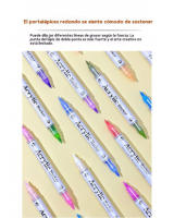 Marcador acrílico líquido rectoDoble punta blandaMarcador de doble colorPincel de estudianteColores por capas - details 10