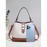 Mochila de lujo Leten Diseño plaitado contrastante Bolso casual sencillo - details 4
