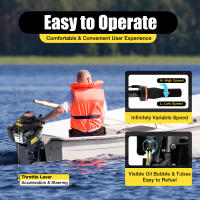 Motor fuera de borda para barcos pesados arranque rápido refrigerado por agua sistema Cdi 52cc 4 stoke 4 hp - details 3