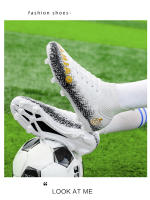 Zapatos de fútbol de marca para hombres, botas de fútbol de tobillo alto, hierba antideslizante al aire libre, zapatillas de deporte de partido de entrenamiento Multicolor, TF/FG - details 15