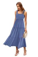 2025 vestido largo sin espalda cansado y suave informal de verano para mujer, vestido estilo chaleco - details 3