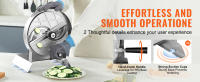 SucceBuy Cortadora manual de frutas y verduras, máquina cortadora comercial ajustable de 0 - 0,5"/0 - 12 mm de espesor, cortadora de alimentos de acero inoxidable con 2 cuchillas de repuesto, para patatas - details 4