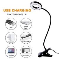 Lámpara de aprendizaje de mesa con clip LED, luz de suplemento de transmisión en vivo, cuidado ocular, lectura USB, trabajo - details 4