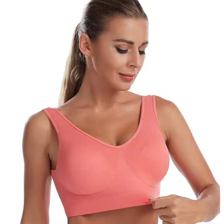 Sujetador deportivo de color sólido para mujer, top de fiesta, gimnasio, yoga, entrenamiento atlético, suave, acolchado - 1