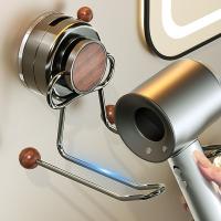 Soporte para secador de pelo con ventosa de hierro, estante de almacenamiento para secador de pelo reutilizable montado en la pared, colgador para secador de pelo sin perforaciones, ahorro de espacio - details 2