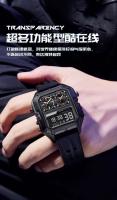 Relojes de lujo de primera calidad con pantalla Dual LED para hombre, cronógrafo multideporte de marca superior, alarma, fecha luminosa, reloj de cuarzo Digital - details 1