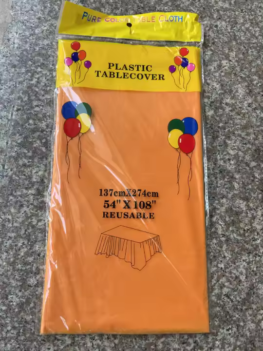 Mantel desechable de plástico de Color sólido, cubierta para mesa de boda, fiesta de cumpleaños, paño de escritorio, cubiertas decorativas rectangulares, 1 Uds. - 1