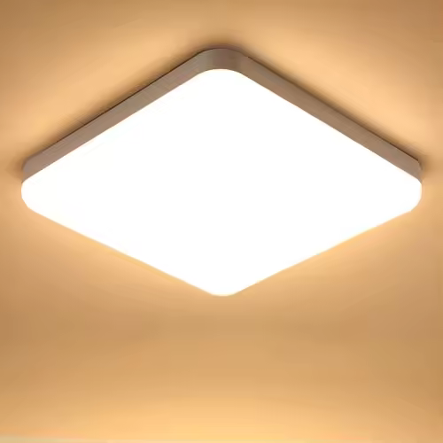 Goeco LED Plafón Luz de Techo de 3600LM, Luz Cálida 3000K, Impermeable IP54, Montaje Semi-flush, Luz para Baño Cocina - 1