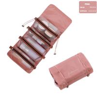 Bolsa de cosméticos 4 Uds en 1 para mujer, bolsa de cosméticos separable de malla con cremallera, bolsa de nailon plegable para mujer, bolsa de almacenamiento de brochas de maquillaje de cuerda - details 13