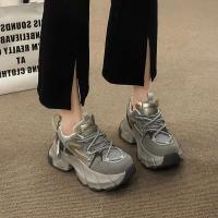 Zapatos deportivos de primavera para mujer, Zapatillas con tacón de cuña, ligeras, informales y transpirables, con aumento de altura - details 3