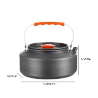 Tetera de 0,8/1,6l, cafetera de aleación de aluminio, tetera portátil multifuncional para acampar, para pesca y montañismo - details 5