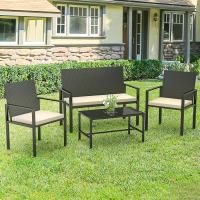 Juego de Muebles de jardín de ratán, 4 Piezas, Muebles de Mimbre para Patio, 2 sillones, 1 sofá de Dos Lugares y 1 Mesa - details 23