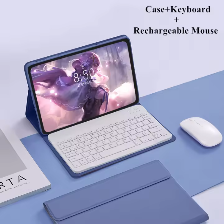 Funda magnética para Xiaomi Redmi Pad 2022, carcasa con teclado y ratón, Bluetooth, inalámbrico, español, 2022, 10,61 - 1