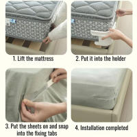 4 Uds. Fijador de cubierta de cama de sábana Invisible clip fijo multifuncional sábana de seguridad sin pasadores sábana anti-cambio arma mágica fija - details 3