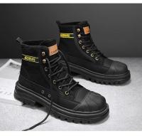 Botas Deportivas de Lona de Alta Talla para Hombres Zapatos Casuales de Otoño con Suela Gruesa - details 13
