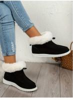 Simple Solid Color Thickened Medium Tube Warm Snow Boots Fashion Comfortable Thick Bottom Snow Boots Women Footwear - details 2