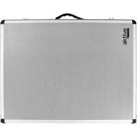 Mesa Plegable, 90 x 60 x 70 cm, Topes Antideslizantes, Tablero MDF, Estructura de Aluminio, Sistema de nivelación Integrado, Soporta 30 kg, Peso Ligero (63054) - details 14