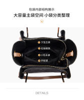 Bolso de mano Bolso nuevo de mujer Bolso de hombro en relieve de moda de alta gama Bolso de cubo de gran capacidad para niños y madres - details 3