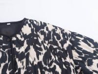 TRAFZA-abrigo de algodón con estampado de leopardo para mujer, abrigo holgado informal de manga larga con bolsillos y una hilera de botones, para invierno, 2024 - details 19