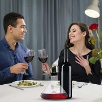 Vino con aireador incorporado, botella, decantador, vidrio soplado a mano, accesorios para vino, decantador de 1500 ml - details 1