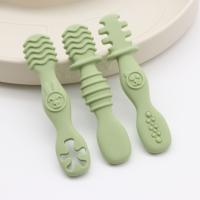 Set De 3 Cucharas De Silicona Para Bebés Y Niños Pequeños Facil De Agarrar Utensilios Para Autoalimentación De Niños Mayores De 6 Meses Color Beige - details 4