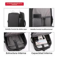 TDH Mochila Viaje Hombre, Ampliable, para Negocios y Portátil, Estilo Moderno - details 4