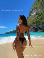 Nuevo traje de baño con cabeza de lobo para mujer, Bikini Sexy con estampado dividido de cintura alta - details 4