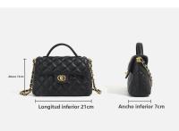 Bolso cuadrado pequeño de cadena de diamantes premium, bolso de mujer, nueva moda, bolso de mensajero de hombro versátil. - details 2