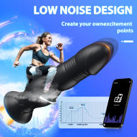 Masajeador de próstata vibratorio telescópico, consolador con 9 vibraciones, estimulador vaginal, tapón anal, punto G, juguetes sexuales para pareja, aplicación, Control inalámbrico, clítoris, vibrador Anal, Control inalámbrico, tapón Anal, ventosa, mastu - details 1