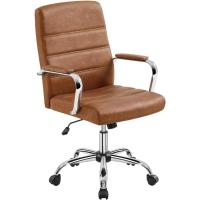 Silla Giratoria de Oficina Sillón de Trabajo con Respaldo Tapizado Asiento Sintético Altura Ajustable Negro - details 46