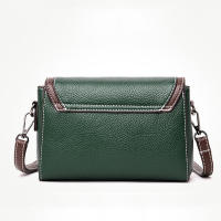 Bolso de hombro de cuero de PU para mujer, bolso cruzado de gran capacidad con solapa pura, simple, moderno, color sólido - details 14