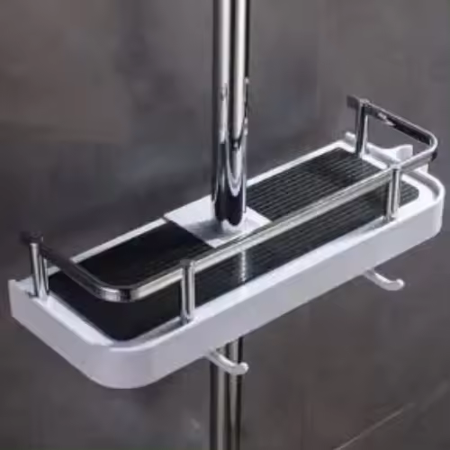 Organizador de estante de baño para lactancia materna, ducha de aluminio gris de 30-50CM - 1