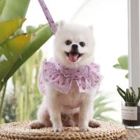 Conjunto de Correa de arnés para Mascotas Ajustable con Encaje Floral Ropa de Perro Linda para Cachorros Accesorios de Arnés para Perros - details 25