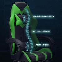 Silla Gaming Silla de Oficina Silla Giratoria Silla de Ordenador Silla de Tareas Silla de Escritorio Silla Ergonómica Silla de Carreras Silla de Cuero Silla PC Gaming (Rojo, con reposapiés) - details 58