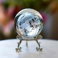 Esfera de Cristal de la Tierra, Bola de Vidrio Tallada a Mano para Decoración del Hogar y Oficina, Adorno Creativo de Escritorio para Sala de Estar, Uso Versátil en Interior/Exterior, Decoración Estética de la Habitación - details 1