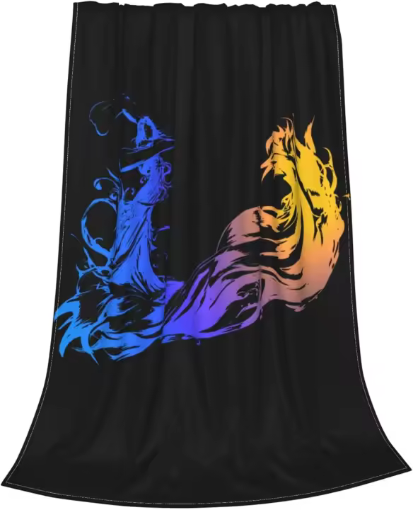 Manta de franela de felpa suave con patrón decorativo para cama, sofá y sofá, manta de fantasía de Anime Final - 1
