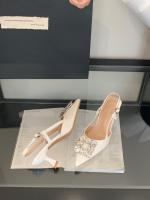 Sandalias de diamantes de imitación baotou para mujer en verano, nuevas sandalias francesas hermosas con faldas, gatitos y tacones altos - details 4