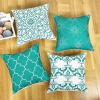 Juego de 4 fundas decorativas de cojín de 45x45 cm, fundas muy suaves con estampado para exteriores, para sofá o estantería - details 11