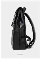 Mochila De Cuero Negro para hombre, bolso de viaje genuino, informal, para la escuela, a la moda, grande, para ordenador portátil - details 15