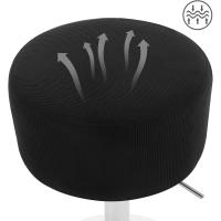 Taburete de Maquillaje Redondo Pequeño Giratorio de Altura Ajustable Taburete Bar Bajo PU para Tocador, Dormitorio, Oficina en Casa y Salón Blanco, BH14ws-1 - details 24