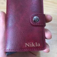 Billetera de fibra de carbono para hombre, Tarjetero con grabado de nombre gratis, Mini billetera delgada, monedero pequeño, 2024 - details 37