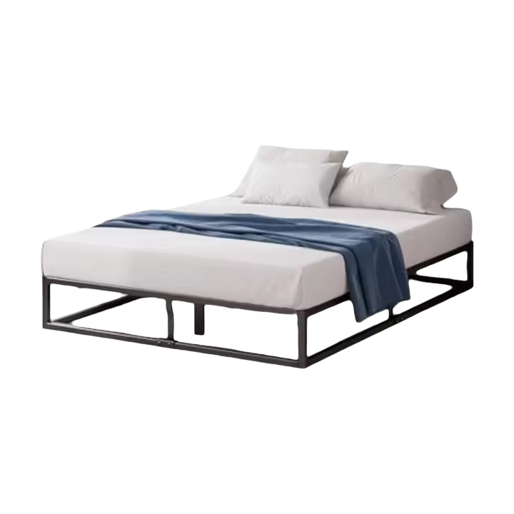 Cama Plataforma de Metal de 25 cm Joseph Somier |   Soporte de láminas de Madera |   almacenamiento bajo la Cama |   140 x 190 cm |   Negro - 1