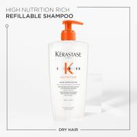 KERASTASE Nutritive Bain Satin Riche Shampoo limpia profundamente y repone la humedad con proteínas vegetales y niacinamida |   Para - details 2