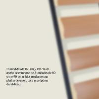 Cama 90 x 190 cm |   Somier con 4 Patas |   Láminas Madera de 17 cm y Estructura de Tubos de Acero - details 2