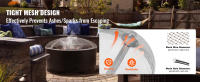 SucceBuy Pantalla antichispas para hoguera redonda 36, cubierta metálica de acero reforzada y resistente, tapa para hoguera al aire libre, cubiertas superiores de fácil apertura redondas con asa de anillo para fogatas de patio al aire libre en el patio tr - details 1