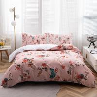 Cubierta de Edredón con Estampado Floral Duvet King Set de Ropa de Cama Suave Microfibra con Patrón Geométrico Funda de Cojín con 2 Fundas de Almohada - details 2