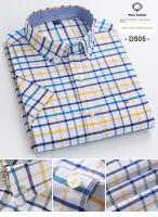 Camisa Oxford 100% de algodón para hombre, ropa de verano a rayas a cuadros de manga corta para hombre, camisa de vestir de corte Regular de negocios de gran tamaño 7XL 6XL - details 8