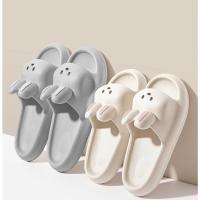 Zapatillas de conejo de dibujos animados, chanclas de casa con parte inferior gruesa de verano, cómodas sandalias unisex suaves - details 9