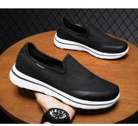 Zapatos de malla tejida con mosca transpirables para hombres, zapatos de tela de suela gruesa de un pedal - details 9